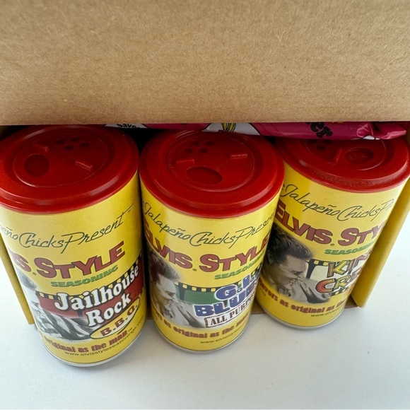 Rare! Collector Box Of 3 Elvis Style BBQ Seasoning New in Box - Picture 11 of 11